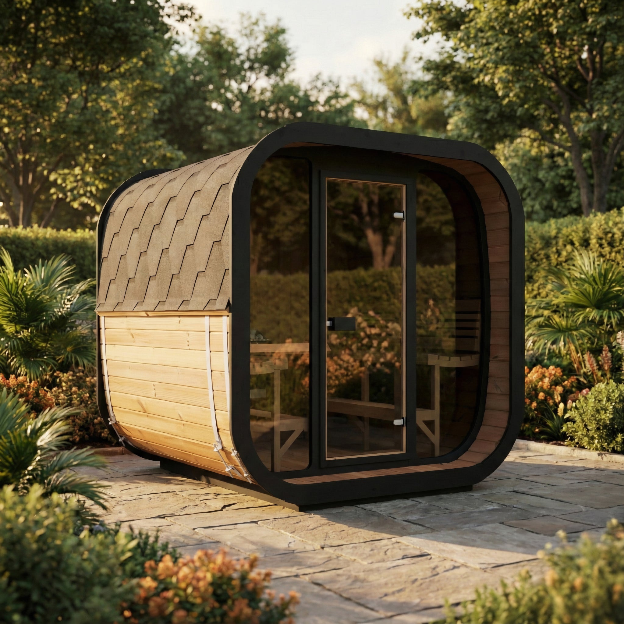 SaunaLife CL7G Outdoor Sauna Cabin – (6 Person)