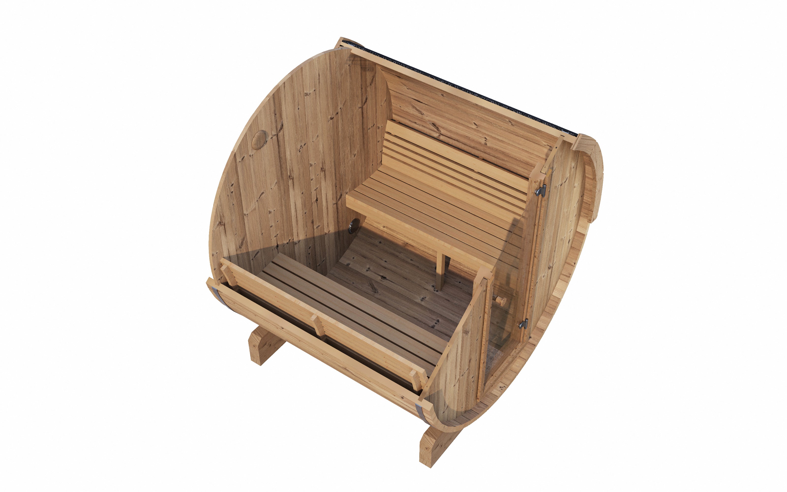 SaunaLife E7 Outdoor Barrel Sauna – (4 Person)