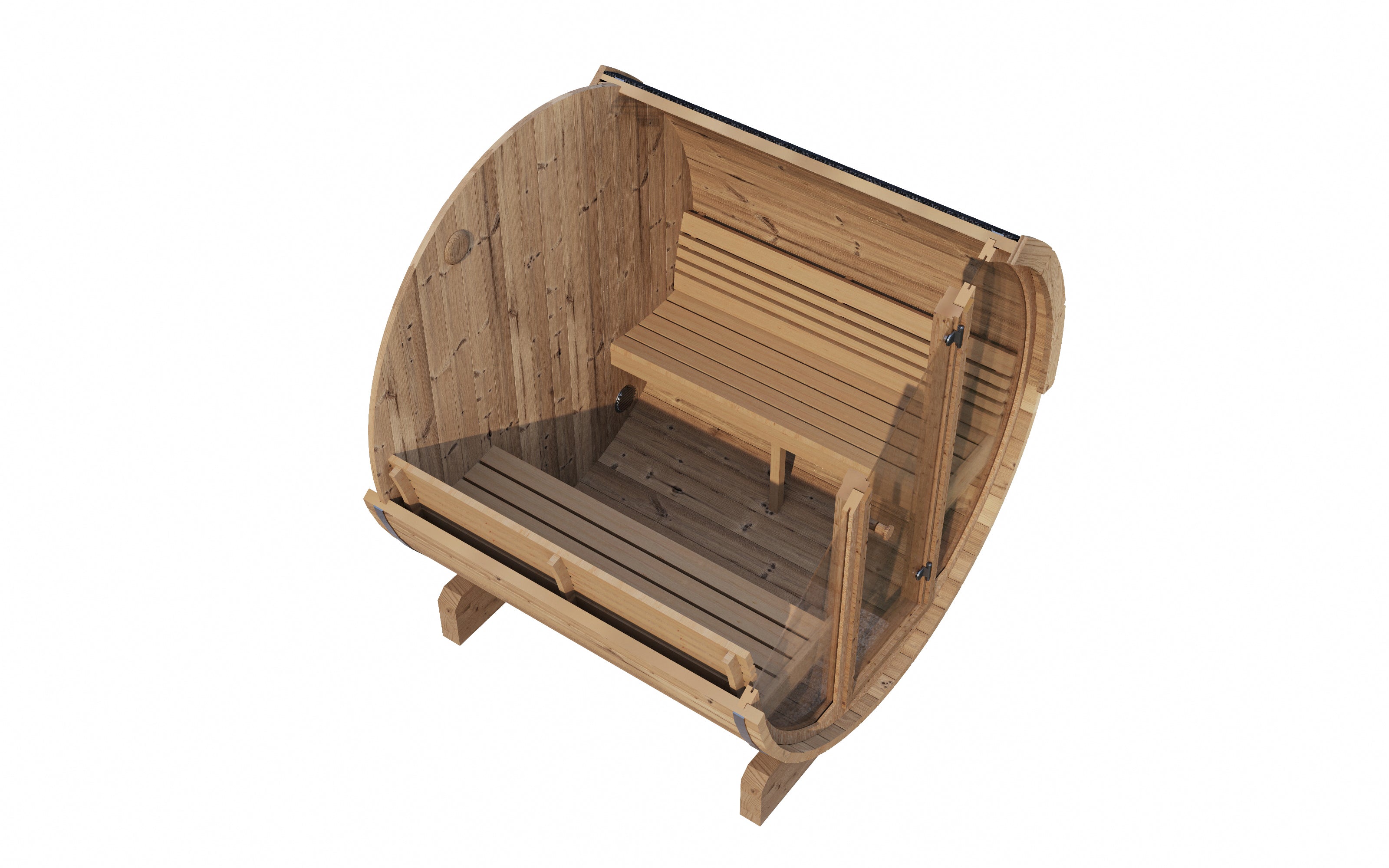 SaunaLife E7G Outdoor Barrel Sauna – (4 Person)