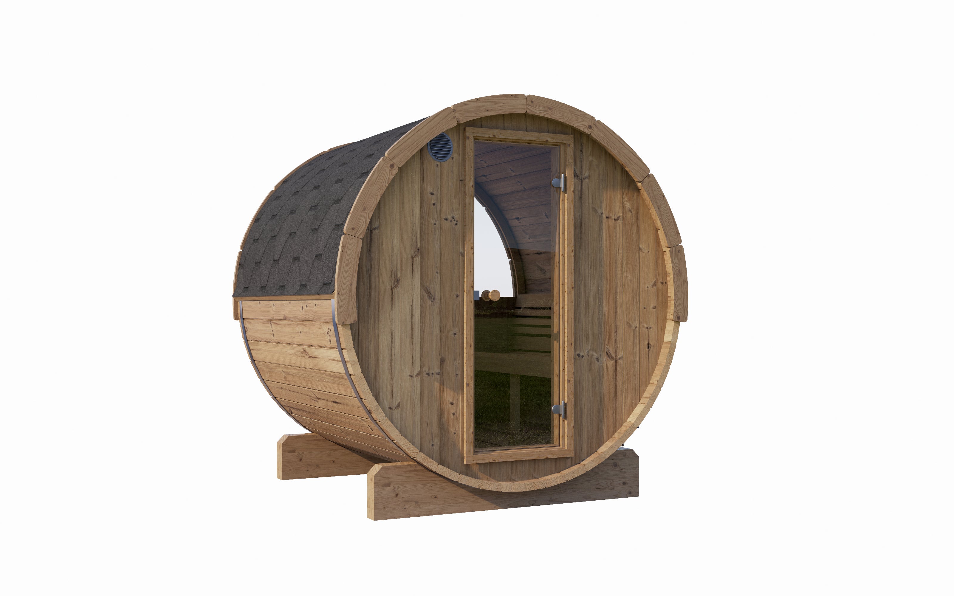 SaunaLife E7W Outdoor Barrel Sauna – (4 Person)