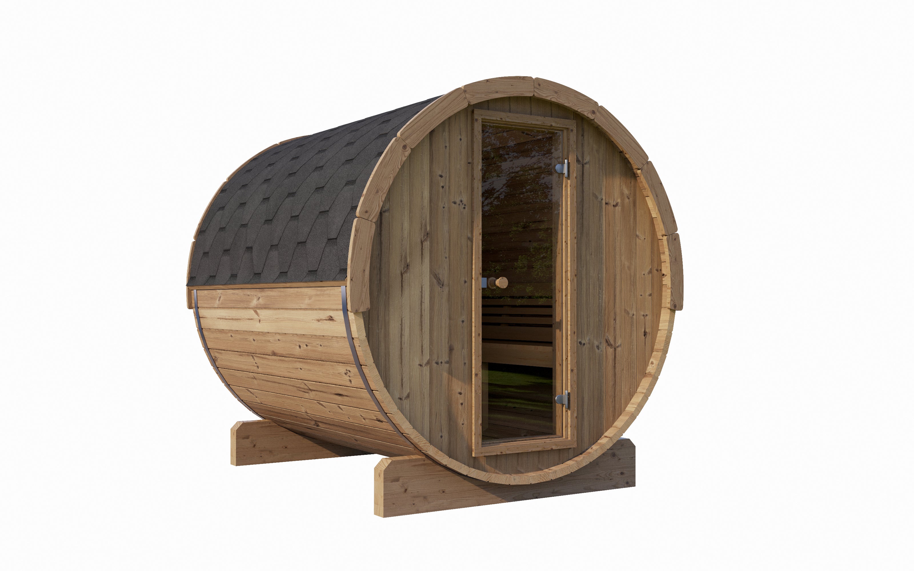 SaunaLife E8 Outdoor Barrel Sauna – (6 Person)