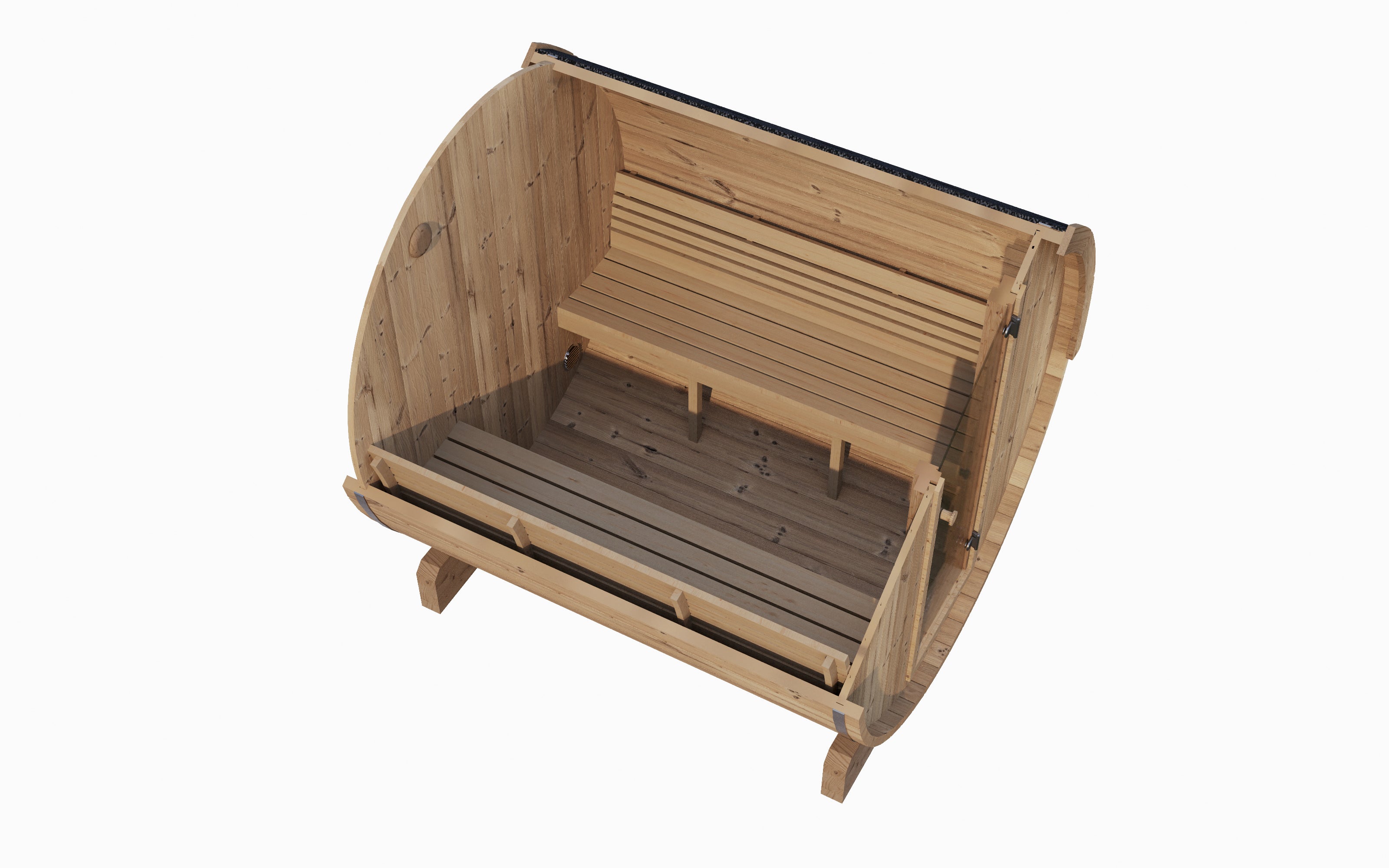SaunaLife E8 Outdoor Barrel Sauna – (6 Person)