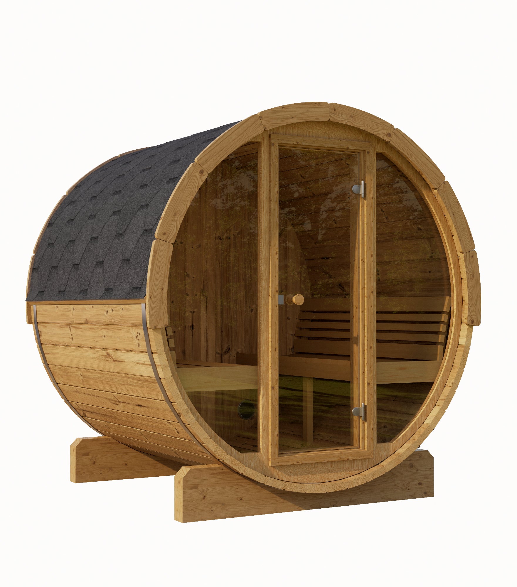 SaunaLife E8G Outdoor Barrel Sauna – (6 Person)