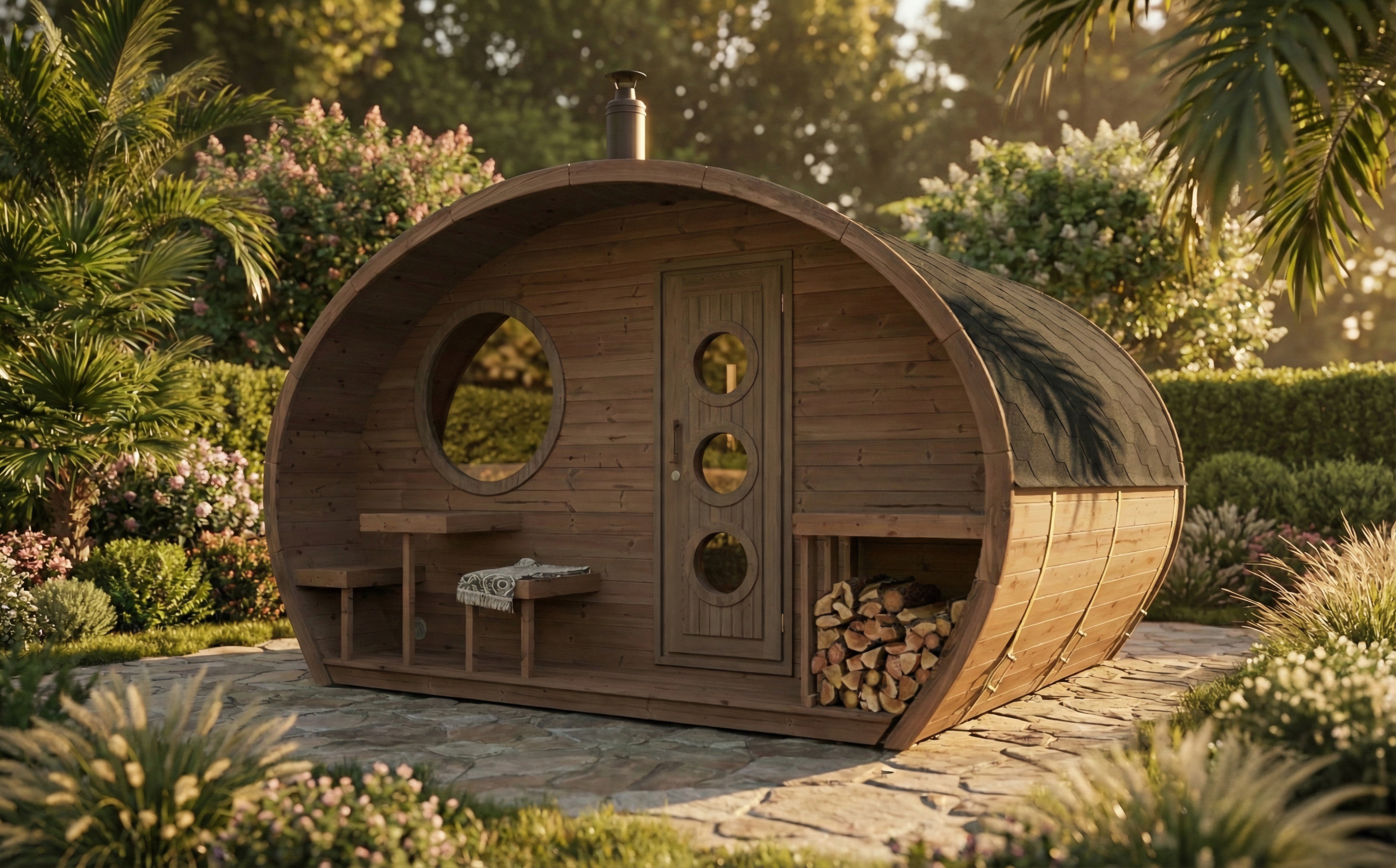 SaunaLife G11 Outdoor Sauna Cabin – (6 Person)