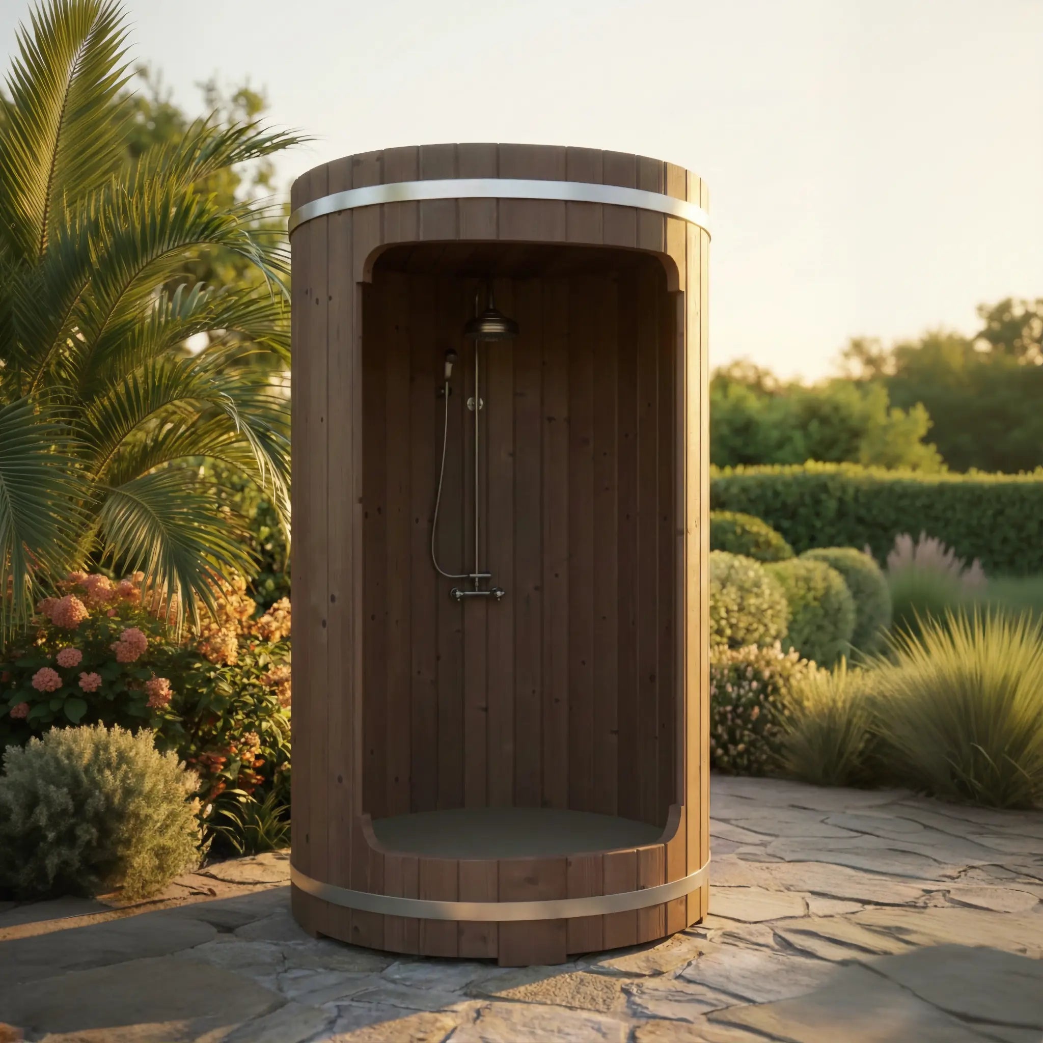 SaunaLife Outdoor Barrel Shower Model R3