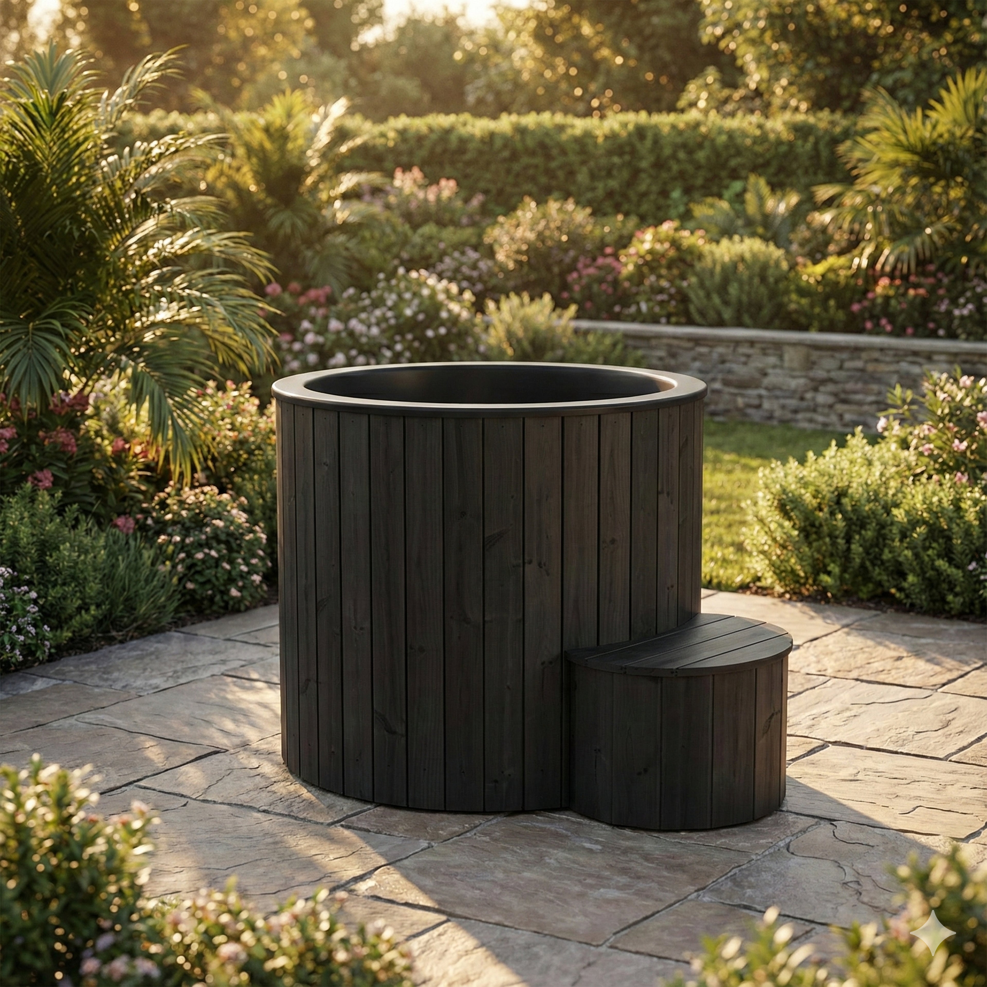 SaunaLife Model S1B - 1-Person Cold/Hot Immersion Tub, Black