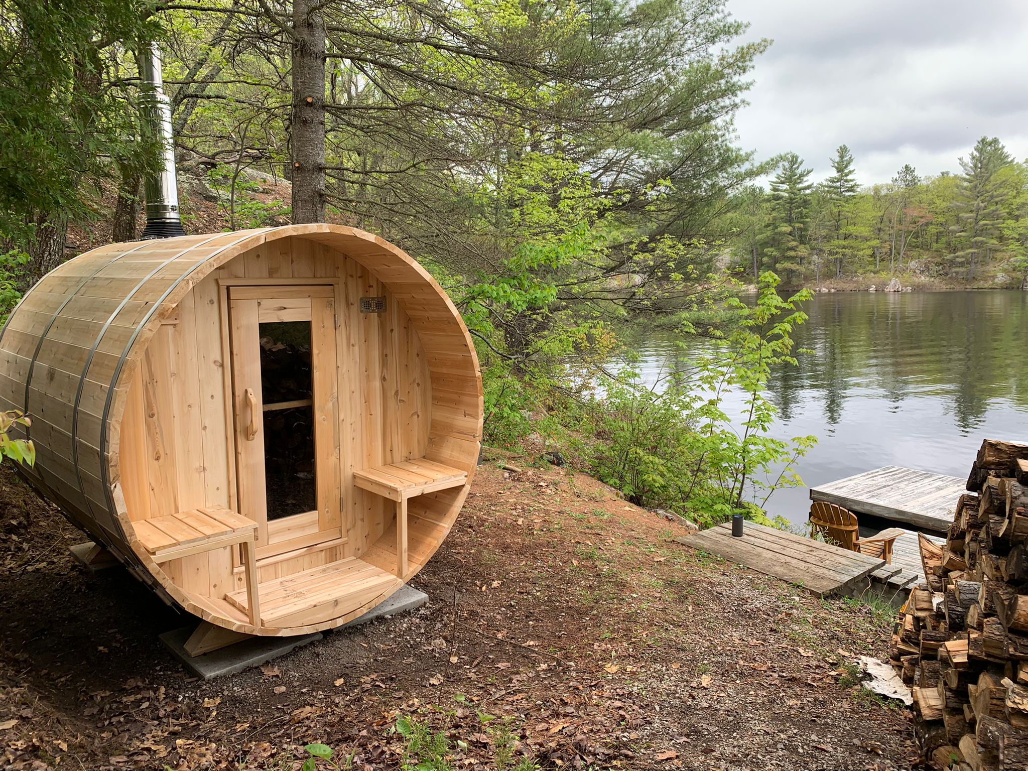 Dundalk Leisurecraft Canadian Timber Serenity Barrel Sauna – Image 17