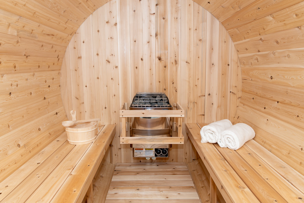 Dundalk Leisurecraft Canadian Timber Tranquility Barrel Sauna – Image 8