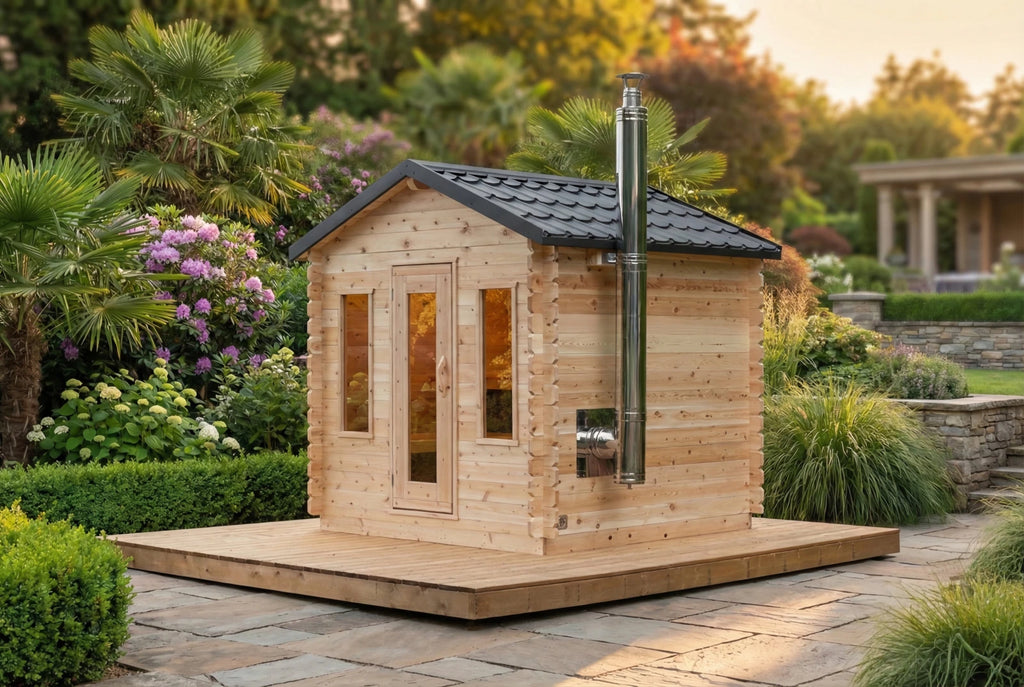Dundalk Leisurecraft Canadian Timber Georgian Cabin Sauna Outdoor Sauna sauna - Reset Peak