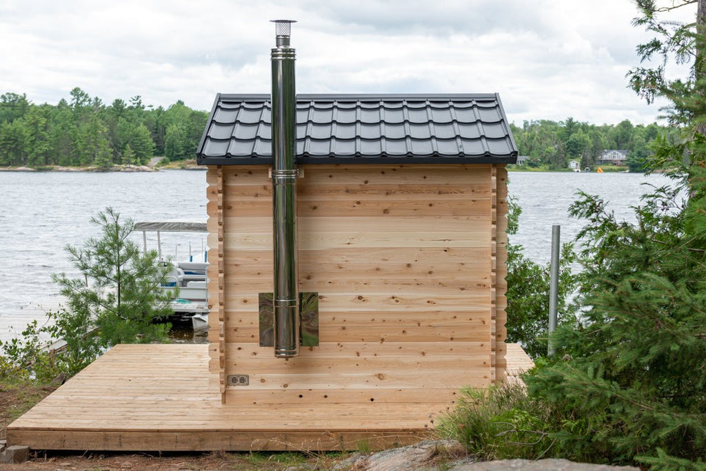 Dundalk Leisurecraft Canadian Timber Georgian Cabin Sauna Outdoor Sauna sauna - Reset Peak