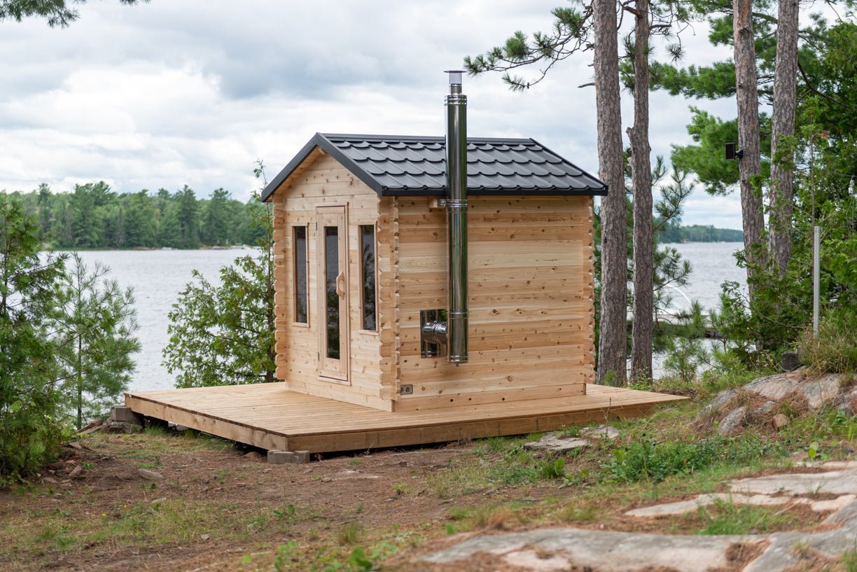 Dundalk Leisurecraft Canadian Timber Georgian Cabin Sauna Outdoor Sauna sauna - Reset Peak