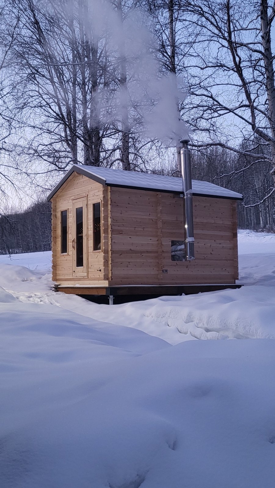 Dundalk Leisurecraft Canadian Timber Georgian Cabin Sauna with Changeroom Outdoor Sauna sauna - Reset Peak