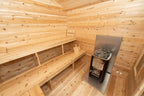 Dundalk Leisurecraft Canadian Timber Georgian Cabin Sauna with Changeroom Outdoor Sauna sauna - Reset Peak