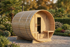 Dundalk Leisurecraft Canadian Timber Serenity Barrel Sauna Outdoor Sauna sauna - Reset Peak