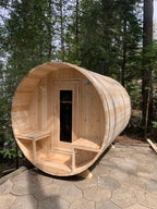 Dundalk Leisurecraft Canadian Timber Serenity Barrel Sauna Outdoor Sauna sauna - Reset Peak