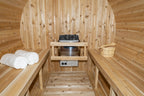 Dundalk Leisurecraft Canadian Timber Serenity Barrel Sauna Outdoor Sauna sauna - Reset Peak