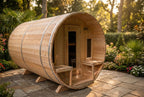 Dundalk Leisurecraft Canadian Timber Tranquility Barrel Sauna Outdoor Sauna sauna - Reset Peak