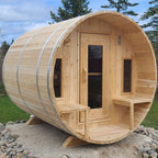 Dundalk Leisurecraft Canadian Timber Tranquility Barrel Sauna Outdoor Sauna sauna - Reset Peak