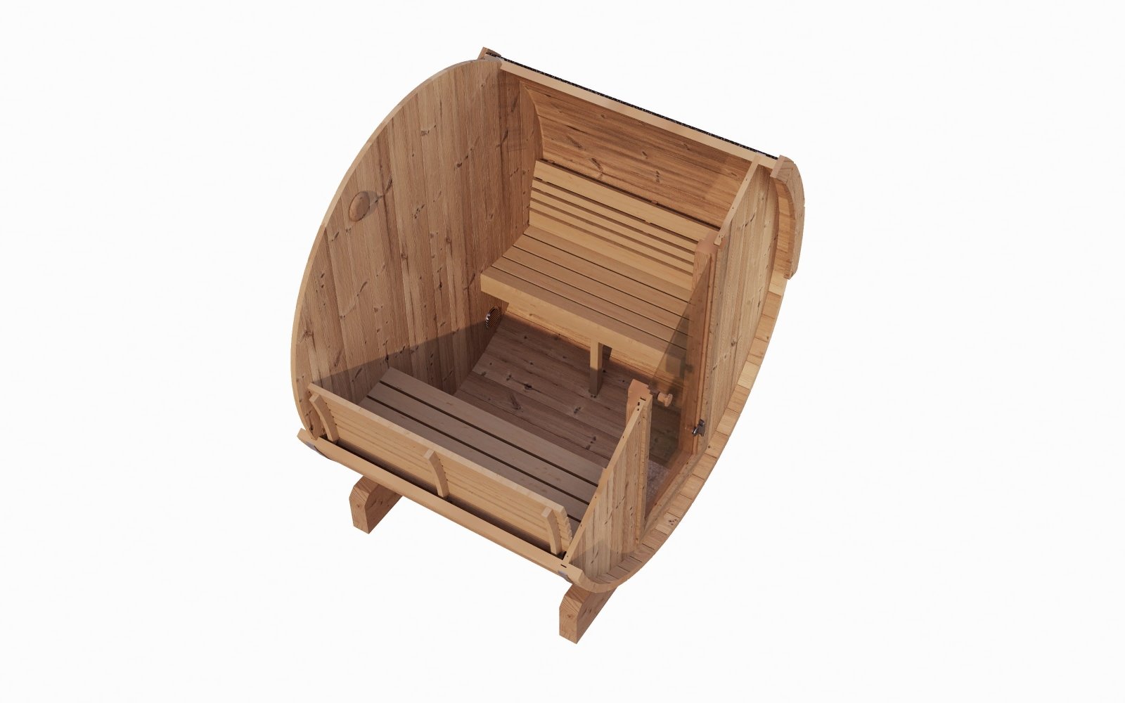 SaunaLife E6 Outdoor Barrel Sauna – Thermo - Spruce (3 - Person) BARREL SAUNA sauna - Reset Peak