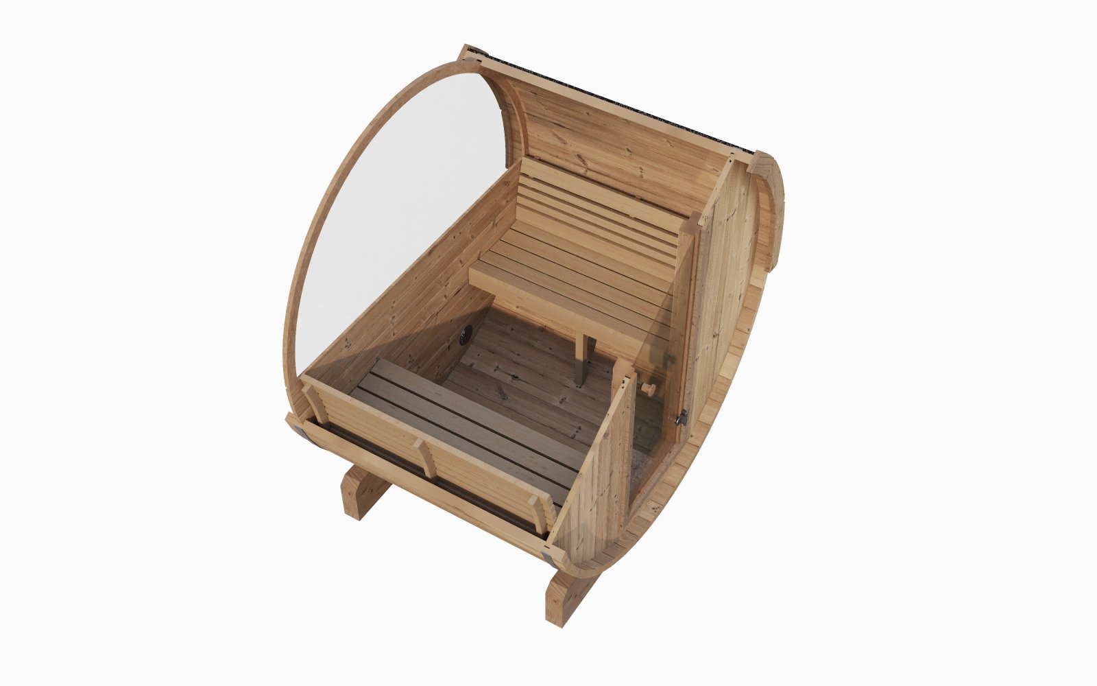 SaunaLife E6W Outdoor Barrel Sauna – (3 Person) BARREL SAUNA sauna - Reset Peak