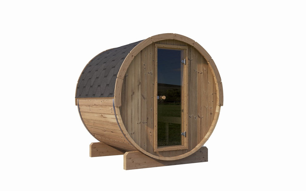 SaunaLife E7 Outdoor Barrel Sauna – (4 Person) BARREL SAUNA sauna - Reset Peak