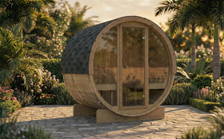 SaunaLife E7G Outdoor Barrel Sauna – (4 Person)
