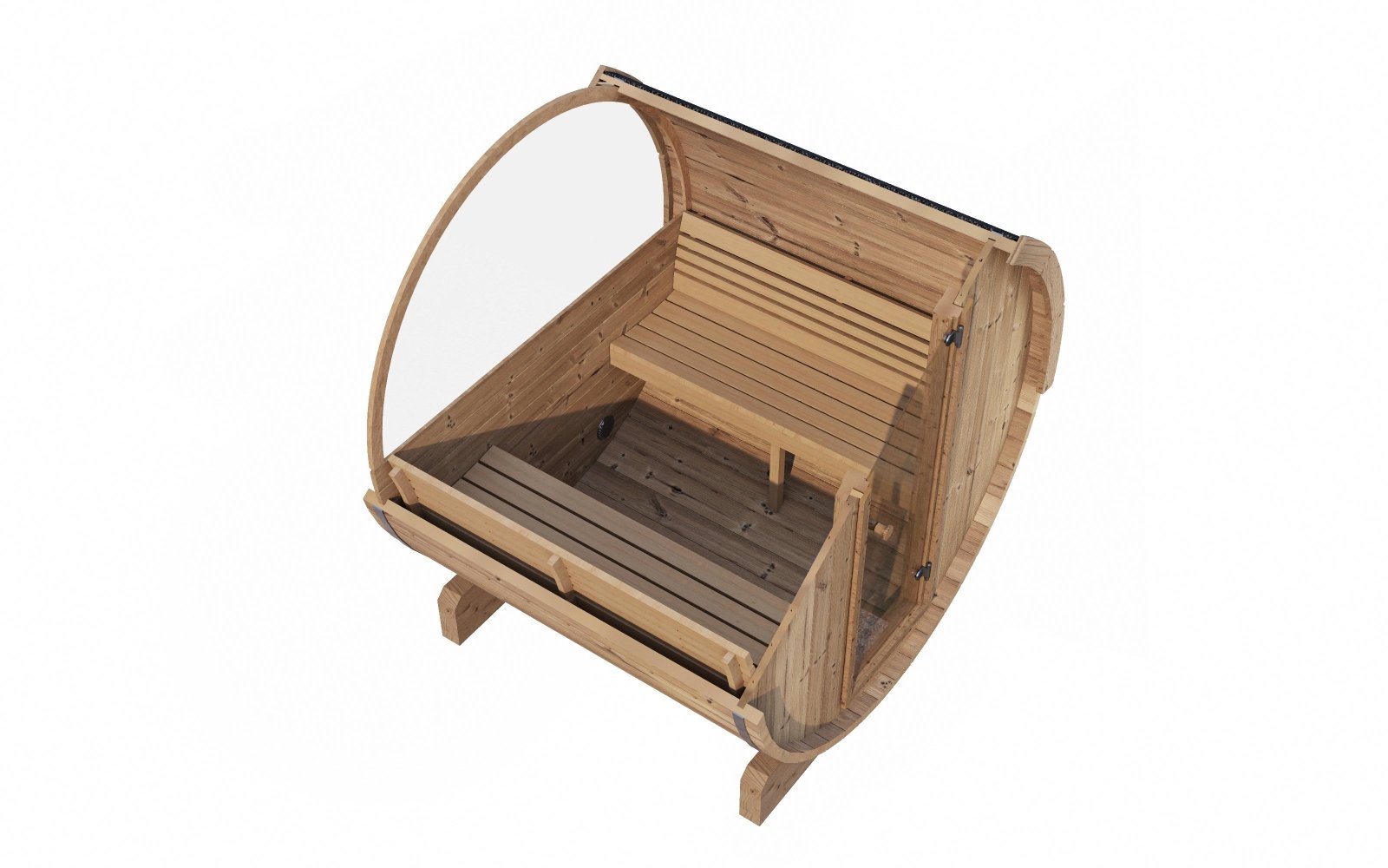 SaunaLife E7W Outdoor Barrel Sauna – (4 Person) BARREL SAUNA sauna - Reset Peak