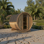 SaunaLife E8 Outdoor Barrel Sauna – (6 Person) BARREL SAUNA sauna - Reset Peak