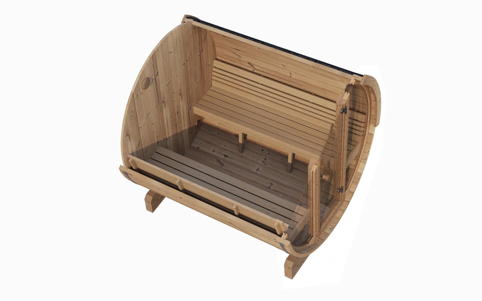 SaunaLife E8G Outdoor Barrel Sauna – (6 Person) BARREL SAUNA sauna - Reset Peak