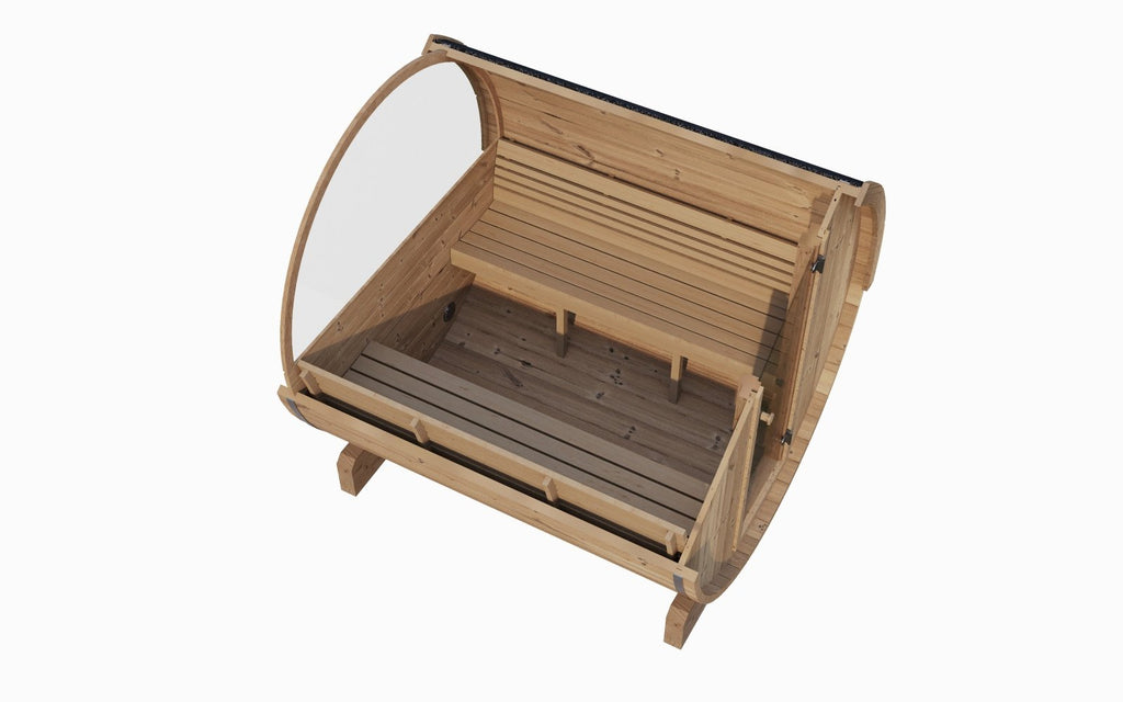 SaunaLife E8W Outdoor Barrel Sauna – (6 Person) BARREL SAUNA sauna - Reset Peak