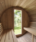 SaunaLife E8W Outdoor Barrel Sauna – (6 Person) BARREL SAUNA sauna - Reset Peak