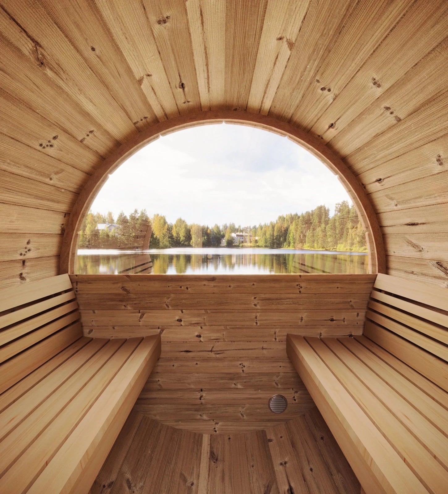 SaunaLife E8W Outdoor Barrel Sauna – (6 Person) BARREL SAUNA sauna - Reset Peak