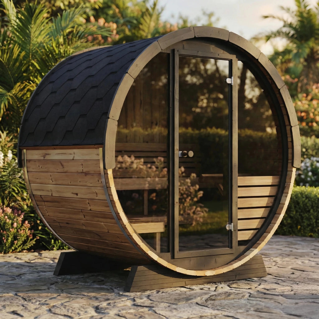 SaunaLife EE6G Sauna Barrel – (4 Person) BARREL SAUNA sauna - Reset Peak