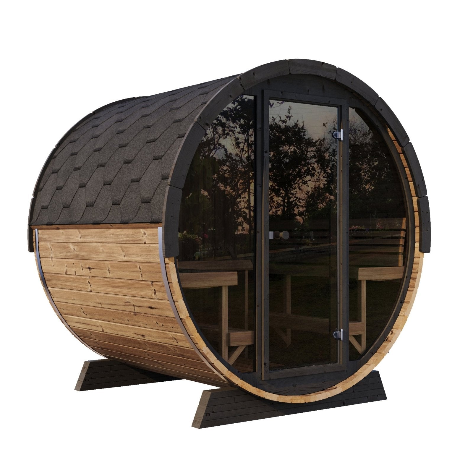 SaunaLife EE8G Outdoor Barrel Sauna – (6 Person) BARREL SAUNA sauna - Reset Peak