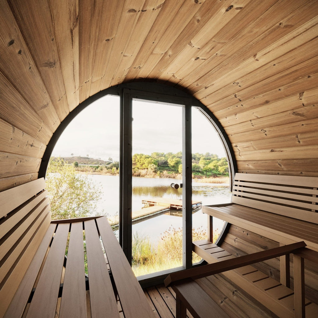 SaunaLife EE8G Outdoor Barrel Sauna – (6 Person) BARREL SAUNA sauna - Reset Peak