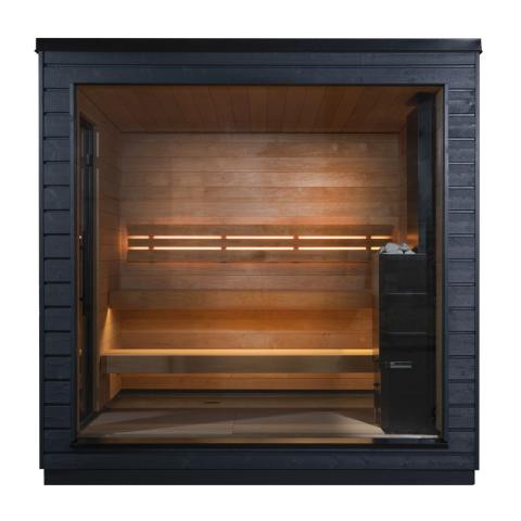 SaunaLife G6 Outdoor Sauna Cabin – (5 Person) OUTDOOR SAUNAS sauna Left Hinge Door - Reset Peak