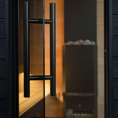 SaunaLife G6 Outdoor Sauna Cabin – (5 Person) OUTDOOR SAUNAS sauna Left Hinge Door - Reset Peak