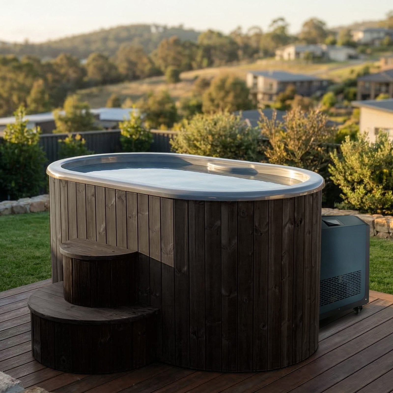 SaunaLife S2B - Cold Plunge - (2 Person) Cold Plunges sauna Black - Reset Peak