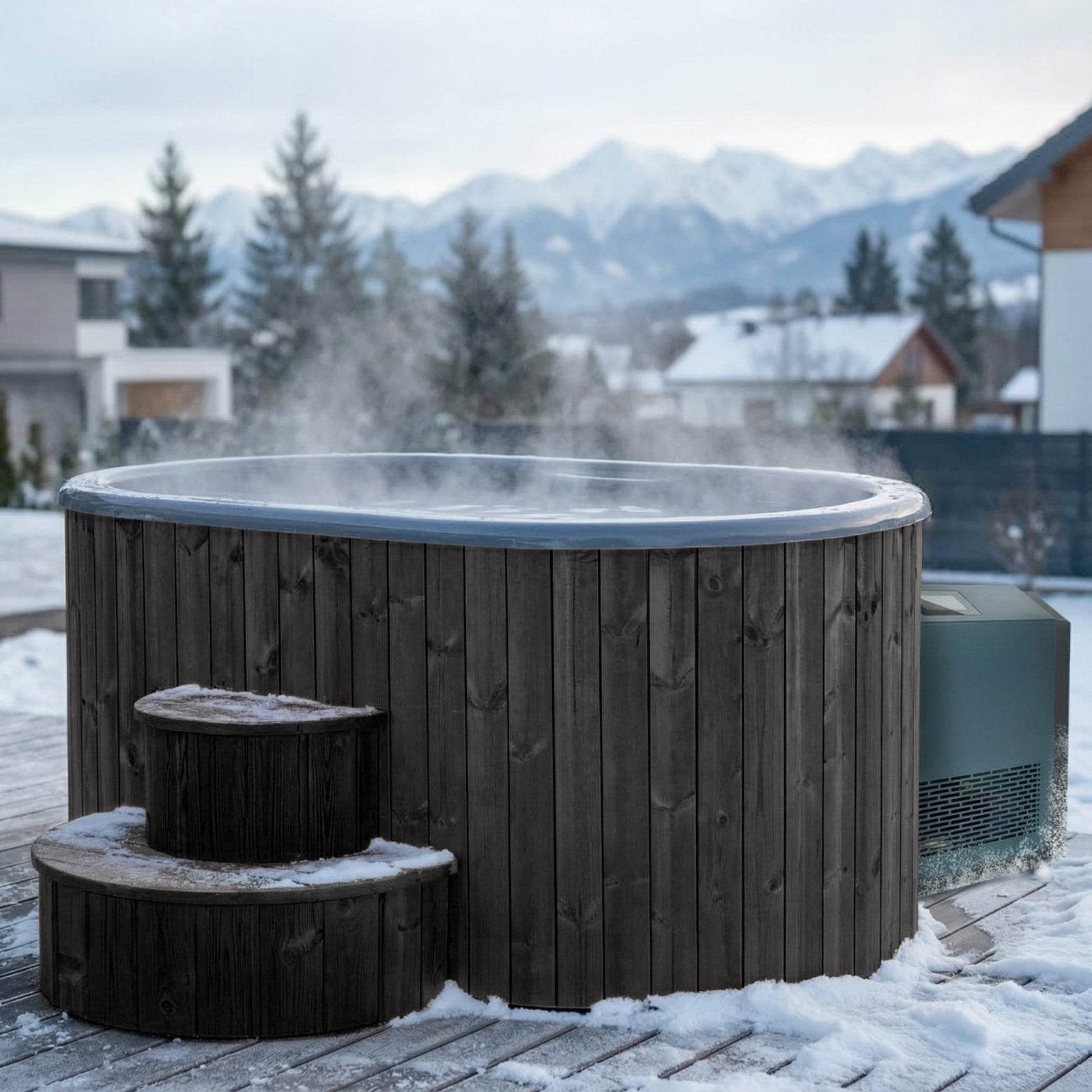 SaunaLife S2B - Cold Plunge - (2 Person) Cold Plunges sauna Black - Reset Peak
