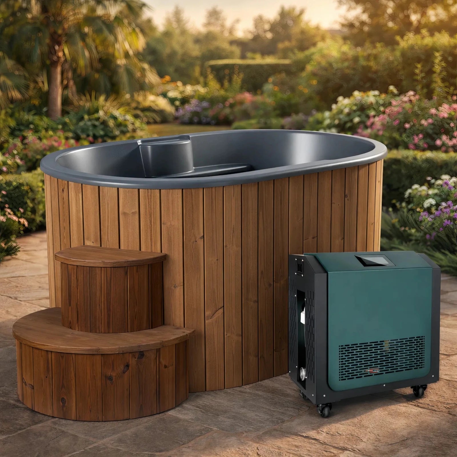 SaunaLife S2B - Cold Plunge - (2 Person) Cold Plunges sauna Black - Reset Peak